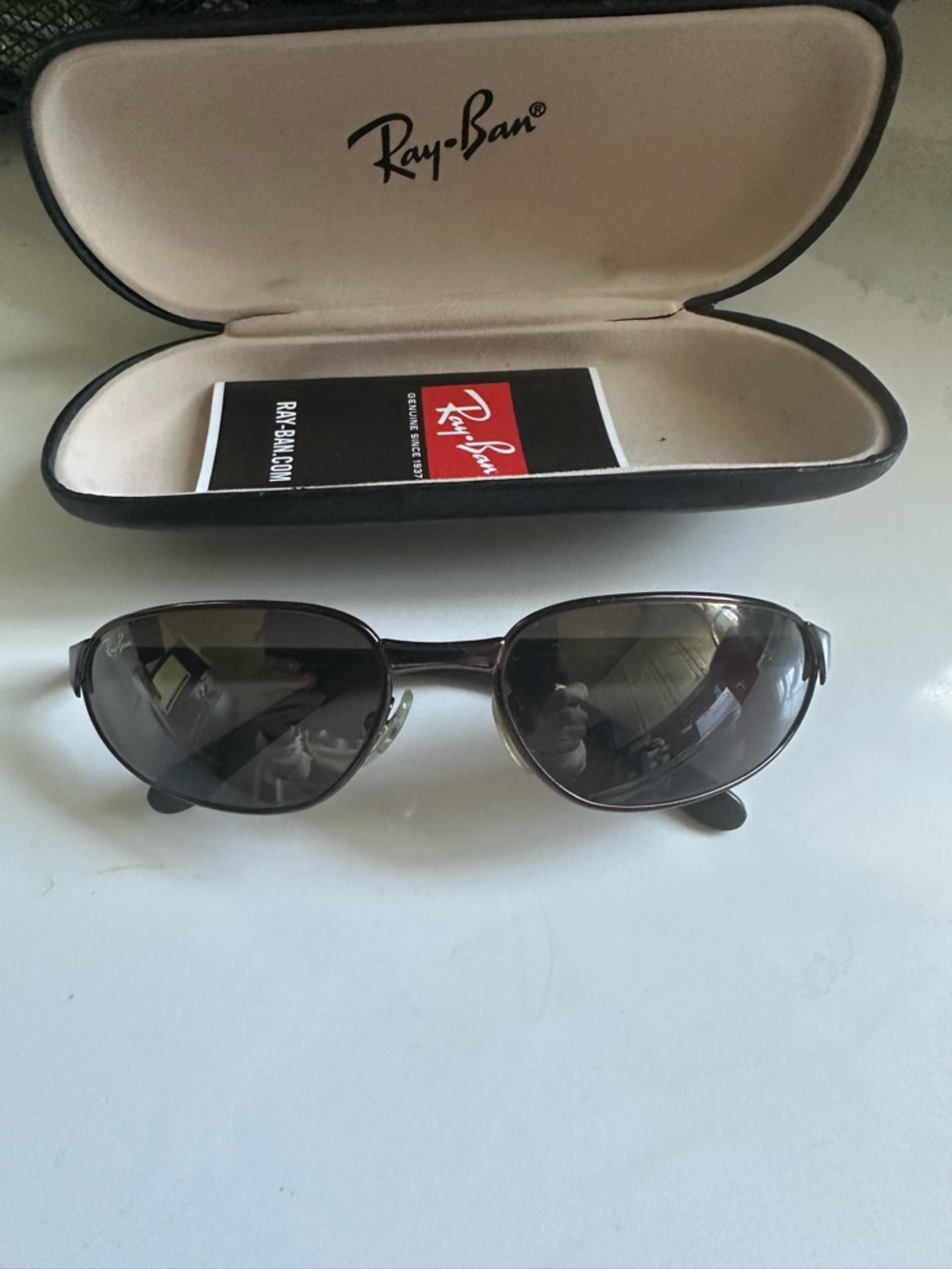 Ray-Ban Men’s Black/Brown Aviator Sunglasses